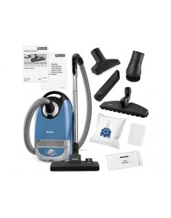 Miele complete c2 hard floor canister vacuum cleaner (tech blue)