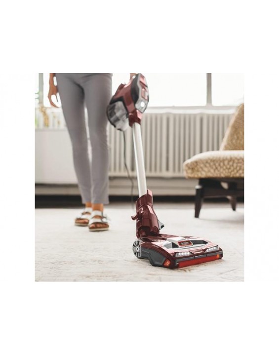  rocket duoclean ultra-light corded stick vacuum, red