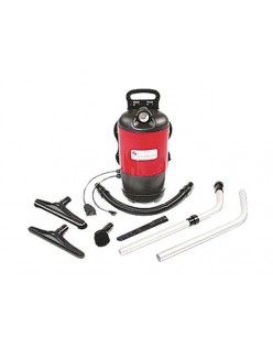 Backpack vacuum, lightweight, hepa filter, black/red