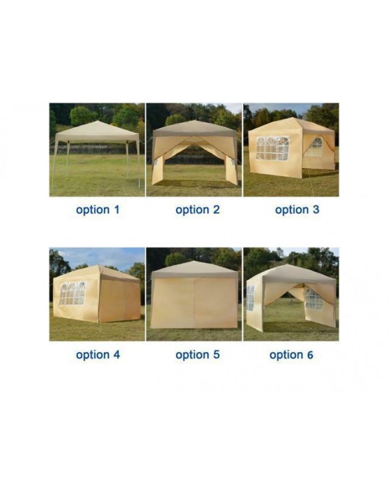 10' x 10' easy pop up gazebo canopy party tent with sidewalls garden lawn yard