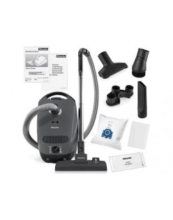 Miele classic c1 pure suction canister vacuum cleaner + sbd285-3 rug & floor tool + crevice tool + upholestry tool + dust brush