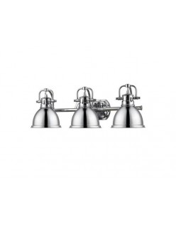 Golden lighting 3602-ba3 ch-ch duncan 3 light bath vanity in  with  shade