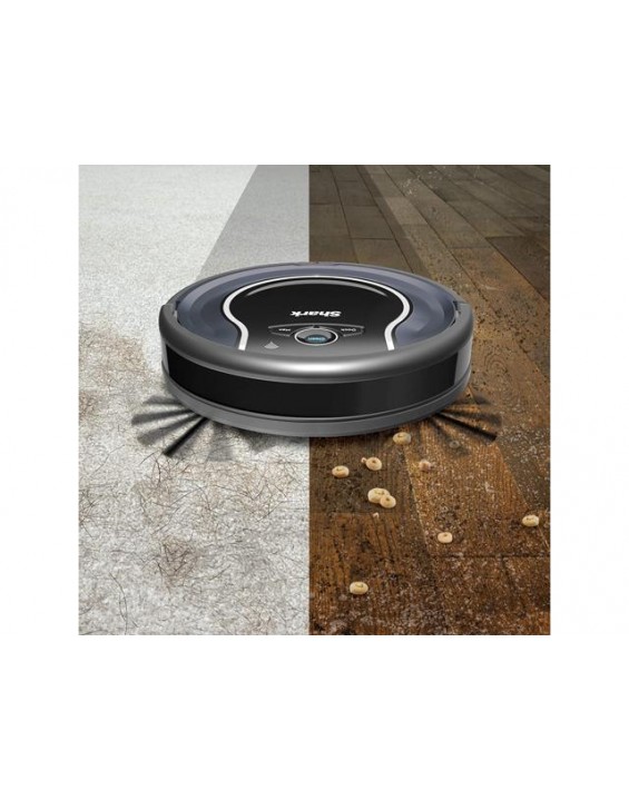  ion robot vacuum r76 with wi-fi, powerful hard-floor and carpet cleaning, black / navy blue