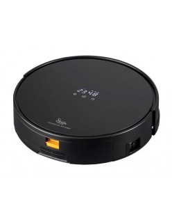Monoprice wireless smart robotic vacuum - black with mop, app controlled for hard floor/carpet, works  alexa &  home, no hub required - from strata home powered by stitch