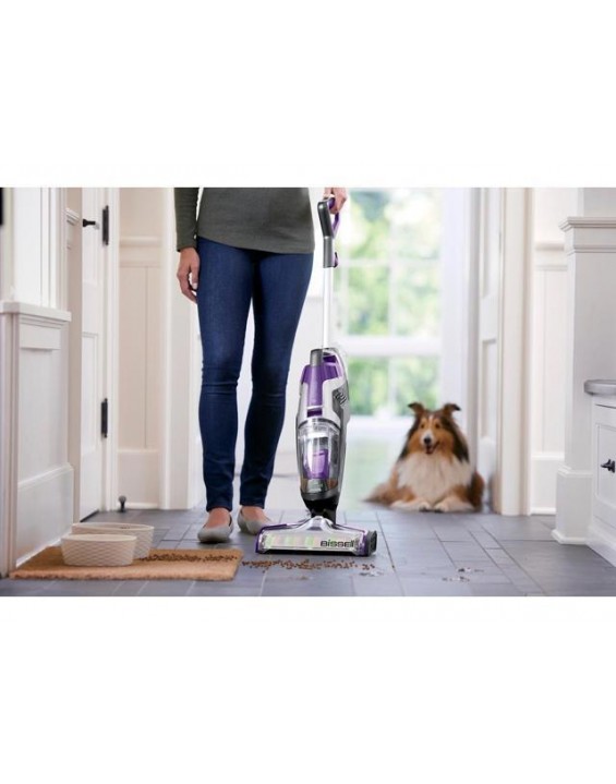 Bissell - crosswave pet pro all-in-one multi-surface cleaner - grapevine purple and sparkle silver