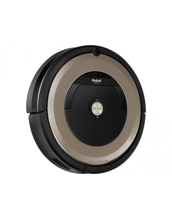  roomba robot wi-fi connected vaccum cleaner with cliff detection sensors, black/brown