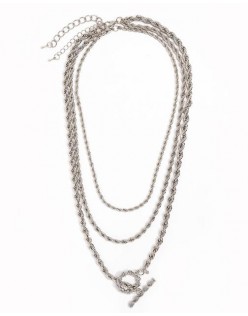 Harding layered toggle chain necklace