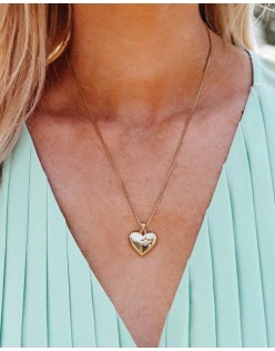 Olive + piper - amour heart pendant necklace