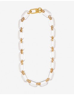 Lucite link necklace - clear