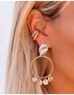 Charming drop hoop earrings