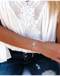 Donna layered chain bracelet